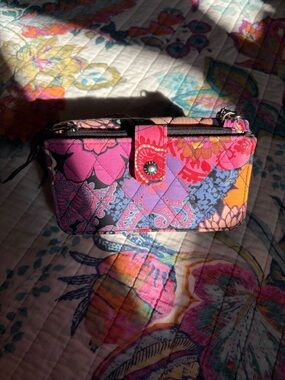 Vera Bradley Floral Fiesta Wristlet iPhone Wallet